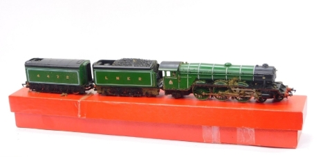 A Hornby OO-gauge locomotive 'Flying Scotsman', Class A3, LNER green livery, 4-6-2, 4472, with two tenders, DCC fitted, with associated box.