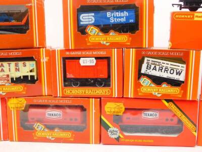 Hornby OO-gauge rolling stock, etc., including a car transporter with three cars, R124, British Steel truck, Texaco tanker, etc. (12) - 4