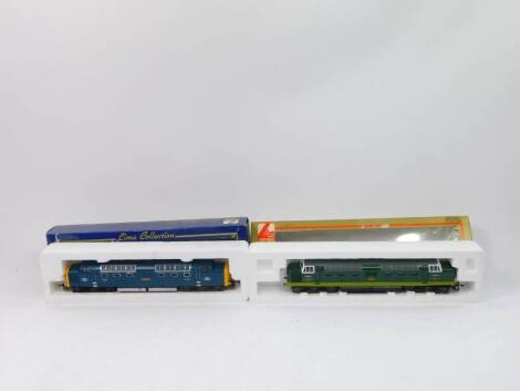 A Lima OO-gauge locomotive 'Alycidon', 55009 and another ''Meld' D9003, boxed. (2)