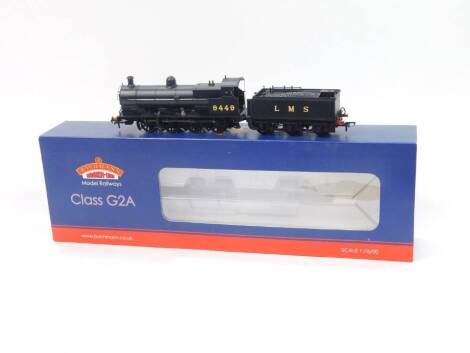 A Bachmann OO-gauge Class G2A locomotive, LMS black livery without tender back cab, 0-8-0, 9449, 31-476, boxed.