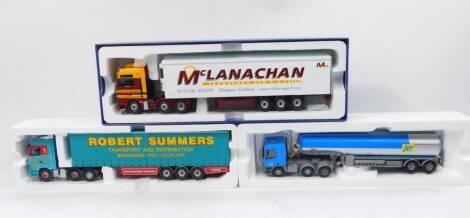 Corgi die cast 1:50 scale lorries, Limited Edition Jet, Robert Summers and Hauliers of Renown McLanachan, boxed. (3)