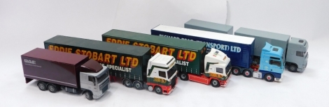 Corgi die cast 1:50 scale advertising lorries, Eddie Stobart, Richard Reed, etc. (5)