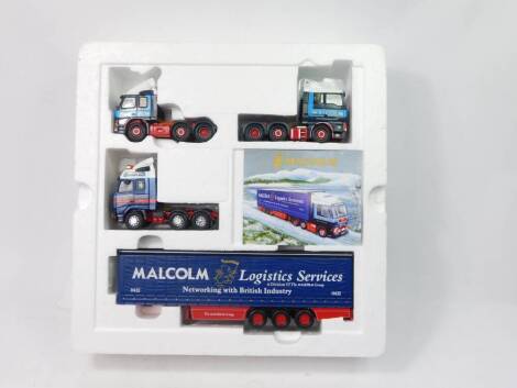 A Corgi die cast 1:50 scale Malcolm Logistics set, boxed.