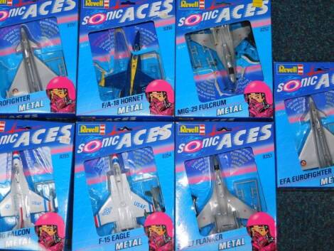 Revell boxed Sonic metal sets, including an EFA Euro Fighter 8351 (a quantity).