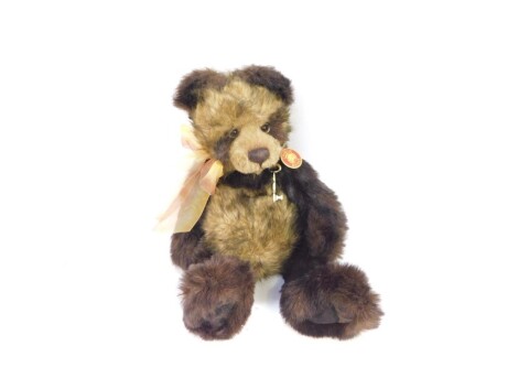 Charlie Bears Caleb plush jointed teddy bear, CB114809, with key to the neck, labelled, 51cm high.