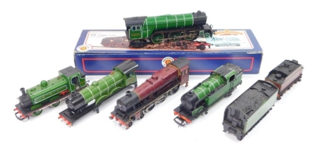 A Bachmann OO-gauge V2 class locomotive, green livery 2-6-2, 4801, tender lacking, boxed, together with a Mainline locomotive and tender 'Glorious', 4-6-0, 5719, further locomotives, etc. (a quantity).