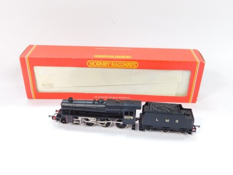 A Hornby OO-gauge Class 5 locomotive and tender, LMS black livery, 4-6-0, 5379, R2083, boxed.