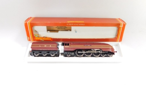 A Hornby OO gauge locomotive and tender 'City of Bristol', LMS red livery, 4-6-2, 6237, R072, boxed.