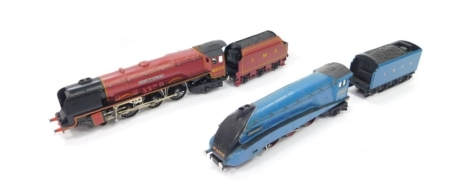 A Hornby OO-gauge locomotive and tender 'Seagull', LNER, 6942, and another Duchess of Sutherland, LMS, 6233 LMS. (2)