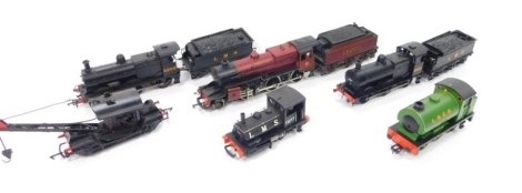 A Lima OO-gauge locomotive and tender, 1300, a Bachmann OO-gauge locomotive and tender 3205 LMS, another 3522 LMS, various other locomotives. (a quantity)