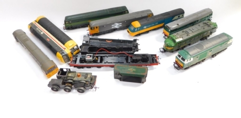 Hornby OO-gauge Intercity diesel rail freight locomotives etc., 58001, Tri-ang diesel, D7063 etc (a quantity)