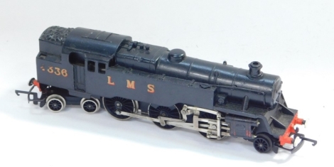 A Wrenn OO-gauge tank locomotove, LMS black livery, 2-6-4, 2336, with an associated box.