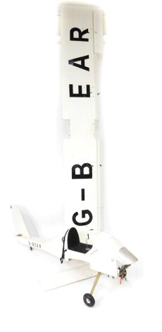 A kit built large scale remote control aeroplane, G-Bear, 196cm W, with a Futaba TM-8 transmitter, with carry case.