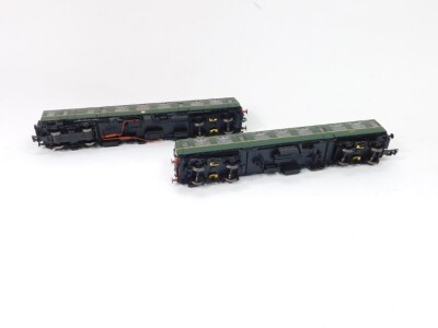 Two Bachmann OO gauge coaches, British Rail green livery, E56412 and E51254. - 2