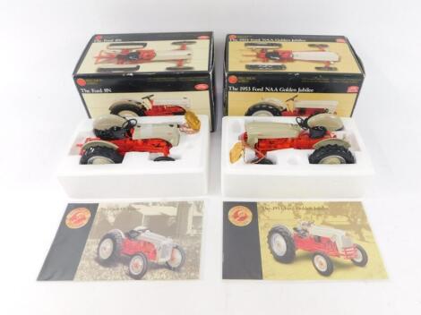 Two Ertl Collectibles, Precision series diecast models of Ford tractors, scale 1/16, comprising the Ford 8N tractor, number 362, and the 1953 Ford NNA Golden Jubilee tractor, number 355, both boxed. (2)