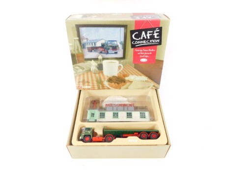 A Corgi Cafe Connection diecast model, of a Guy invisible twin axle trailer McCall and Greenshields, Kate's Cabin, limited edition, scale 1..50, boxed with certificate.