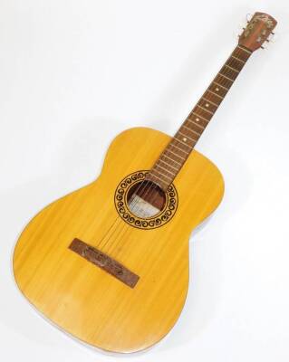 Two acoustic guitars, comprising a Yamaha F310 and an EKO Italian small scale student model. - 2