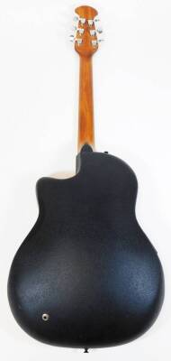 An Applause by Ovation bowl back acoustic guitar, having inlaid sound hole, rosewood board and pearloid markers. - 6