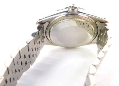 A Rolex Oyster Perpetual Datejust stainless steel gentleman's wristwatch. - 5