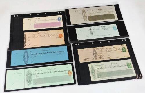 Various 19thC and other blank cheques, Dublin David La Touche & Company marked 1995, other early 20thC Dublin, the Royal Bank of Ireland, the Provincial Bank of Ireland, National Bank, Leinster, British Linen Company cheque etc. (a quantity)