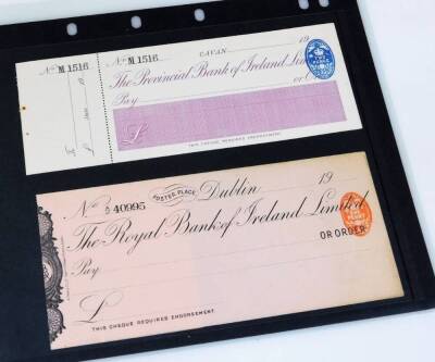 Various 19thC and other blank cheques, Dublin David La Touche & Company marked 1995, other early 20thC Dublin, the Royal Bank of Ireland, the Provincial Bank of Ireland, National Bank, Leinster, British Linen Company cheque etc. (a quantity) - 5