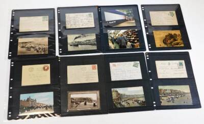 Various early 20thC and later postcards, black and white scenery, etc. coastal towns Felixstowe Parade, Southend comedy card, various others Logan, seafront cars to include West Cliff-on-Sea, various Moroccan cards to include prisoners, later postcards an - 7