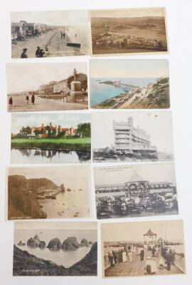 Various postcards, to include Victoria Hotel Woodhall Spa, various others Lincolnshire, etc. street scenes, Occupational Lane Scunthorpe with figures, Bull & George Ramsgate Wrecks by Zeppelin Bombs, a promenade card showing many figures, Sheerness Pier w - 4