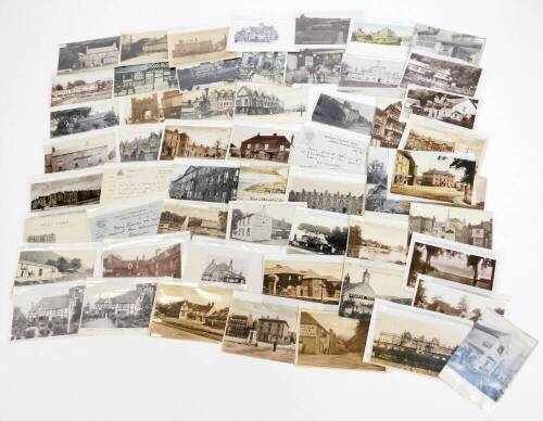 Various postcards, early 20thC and other, mainly black and white scenes, pub fronts, advertising, etc., The Baker's Arms, Brigg Angel Hotel, Alstonfield and other pubs for Longtown The Graham Arms, Royal Hotel Matlock, A Good Pub Front The Commercial Inn