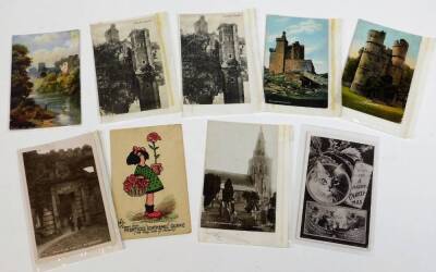 Various postcards, early 20thC black and white and coloured and other scenery to include Wellbeck Abbey, Clumber House From The Bridge, other Nottinghamshire Worksop, Clipston, Wilford Cottages Nottingham coloured printed card, Mansfield Road Sherwood, Ma - 8