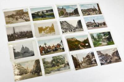 Various postcards, early 20thC black and white printed street scenes, etc. to include many Derbyshire, Haddon Hall, Whitworth Institute at Darley Dale, The Boating Lake Queens Park Chesterfield, Matlock, The Children's Toy Derby, other black and white str - 2