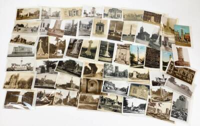 Various postcards, early 20thC and other, town scenes, streets, etc., Clacton on Sea, War Memorial Calverley, Sedbergh School, other war memorials, Market Place Long Sutton, Ollerton, Old Catton, Burford, various other war memorials, Ipswich, Worksop, The