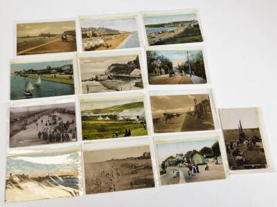 Various postcards, early 20thC and other, coastal towns, etc., Clarenc Esplanade Southsea, other Southsea, Steep Hill Cove, seascapes, etc., Italian Garden Scarborough, Saunton, Sidmouth, St Annes-on-Sea, etc. (a quantity) - 3