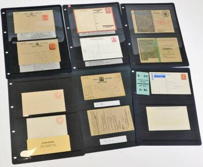 Various Military Field Service and other postcards, some unused with stamps to include penny, 1914 Field Service postcard, various others, Romanian and other examples, A1 postal envelope unused, another with original band, stamped envelope introduced 1840 - 3