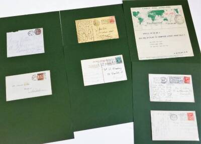 Various 19thC letterhead stamps, postmarks and related ephemera, a 19thC Banbury envelope with penny red stamp, a Glasgow 1880 stamped envelope, various others for 1904, Burnley 1902, National War Bond cards, various postcards with some stamps Buy Nationa - 3