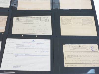 Various telegrams, certificates, etc., night telegram letter advertising, Reply Paid for Patrick Campbell, London Stock Exchange with Edinburgh mark 19th May 1931, Post Office telegrams 1933, another 1907, various others bearing stamps Holborn 30th June 1 - 4