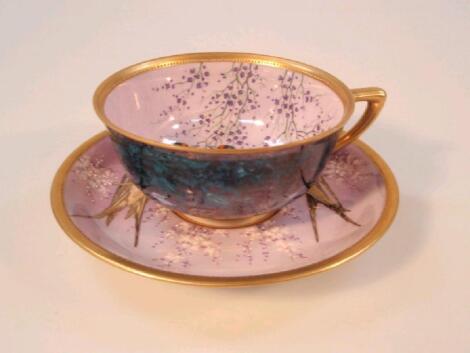 A Dresden cabinet cup and saucer
