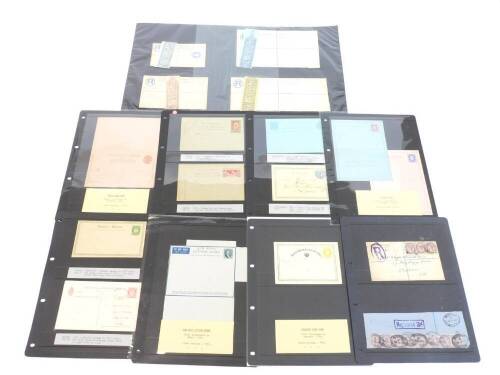 Various 19thC and other letterheads, envelopes, etc., registered letter with blue 2/7 sash, a handwritten envelope with three purple Victorian penny stamps, a registered 2d 43 Fleet Street stamp 1888 envelope, small quantity of other telegram letterheads,