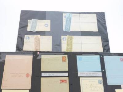 Various 19thC and other letterheads, envelopes, etc., registered letter with blue 2/7 sash, a handwritten envelope with three purple Victorian penny stamps, a registered 2d 43 Fleet Street stamp 1888 envelope, small quantity of other telegram letterheads, - 2