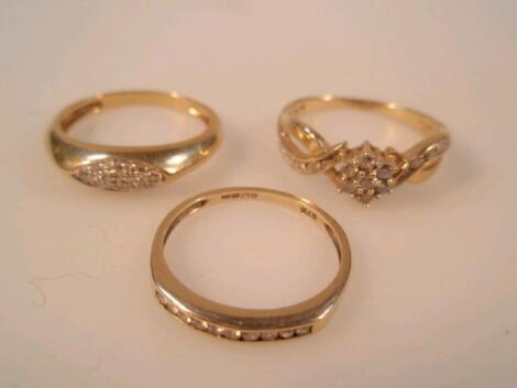 A 9ct gold tiny diamond set eternity ring