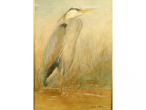 A.W.S. Dean (20th). 'Bird in The Marsh'