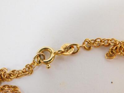 A 9ct gold oval link neck chain, on a bolt ring clasp, 6.6g. - 2