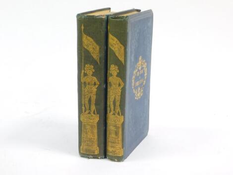 The Book Of Family Crests. Comprising Nearly Every Family Bearing ..., published by Henry Washbourne, Salisbury Square, 1838., two volumes (including plates), bound in blue cloth with gilt decoration, Ex Libris Drusilla Armitage.