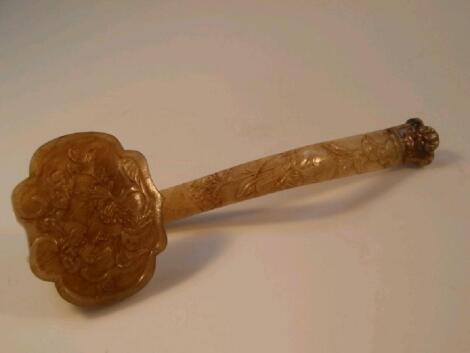 A Chinese Carved Jade Rui Sceptre