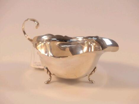 A George V silver sauce boat