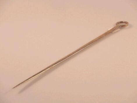 A Victorian silver meat skewer