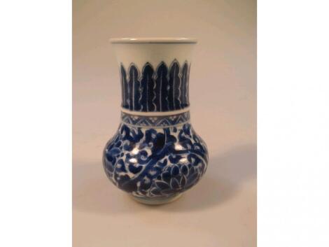 A 19thC Chinese blue and white vase