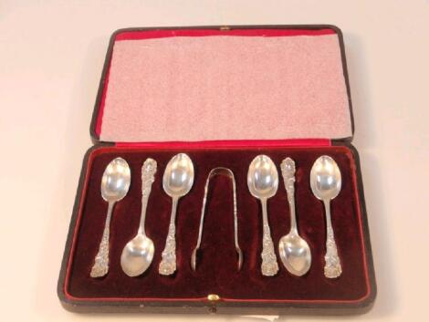 A set of six Edwardian silver coffee spoons