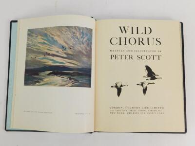 Scott (Peter). Wild Chorus, published by Country Life Ltd, bound in blue leather. - 2