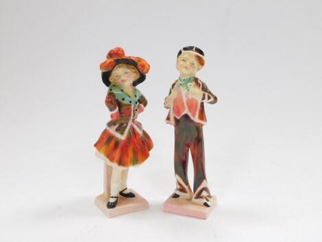 A pair of Royal Doulton figures modelled as Pearly Boy and Pearly Girl, HN2035 and HN2036.