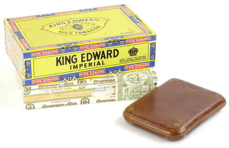 A quantity of cigars, to include King Edward Imperial and Quintero Y Hno Habana cigars and a leather cigar case.